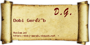 Dobi Geréb névjegykártya